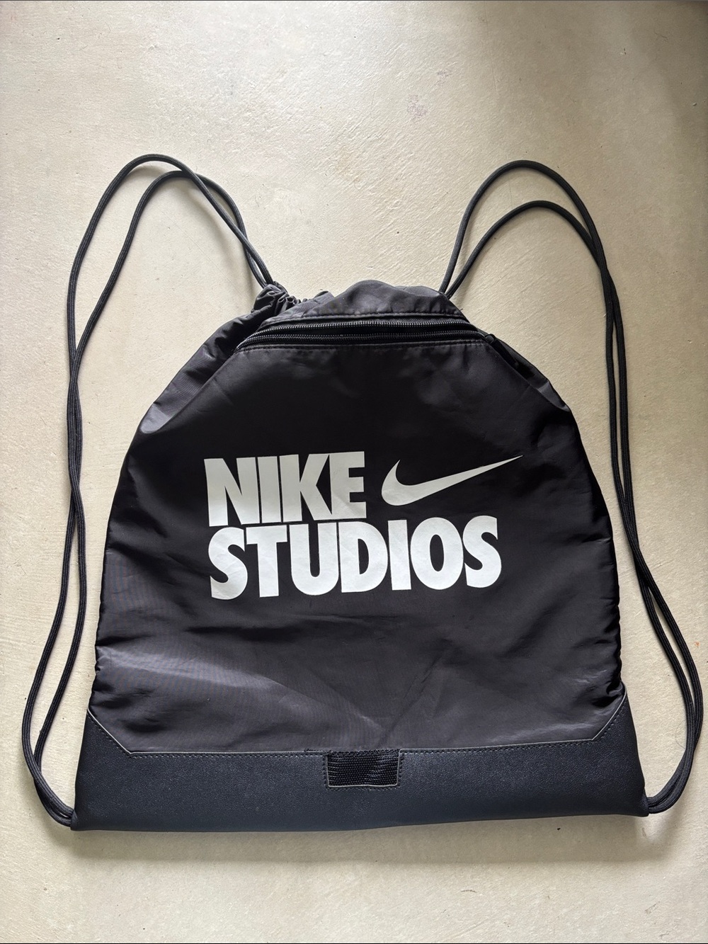 Like New NIKE Studios Lined Drawstring Backpack